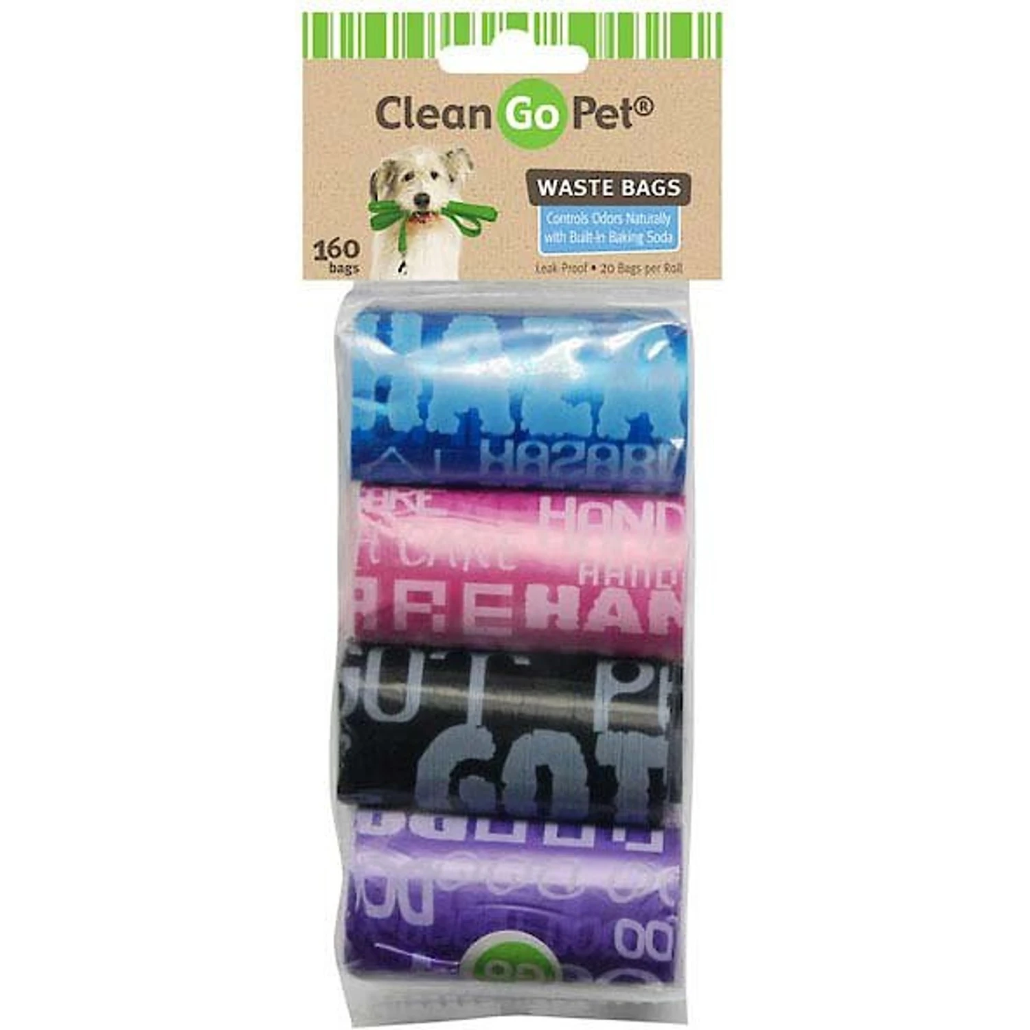 Clean Go Pet Graffiti Dog Waste Bags, 160 Count 1 Clean Go Pet Graffiti Dog Waste Bags, 160 Count