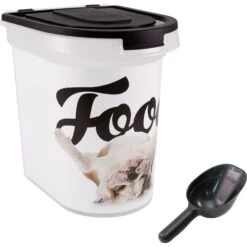Paw Prints Bulldog Pet Food Storage Container, 26-lb -PetSafe Shop Sale 206532 PT2. AC SS1800 V1571924345