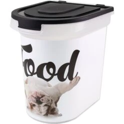 Paw Prints Bulldog Pet Food Storage Container, 26-lb -PetSafe Shop Sale 206532 PT4. AC SS1800 V1571924351