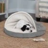 FurHaven Faux Sheepskin Snuggery Orthopedic Cat & Dog Bed With Removable Cover