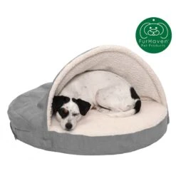 FurHaven Faux Sheepskin Snuggery Orthopedic Cat & Dog Bed With Removable Cover -PetSafe Shop Sale 206669 PT3. AC SS1800 V1627614403