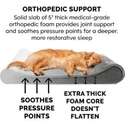 FurHaven Minky Plush Luxe Lounger Orthopedic Cat & Dog Bed With Removable Cover -PetSafe Shop Sale 206687 PT6. AC SS1800 V1625264282