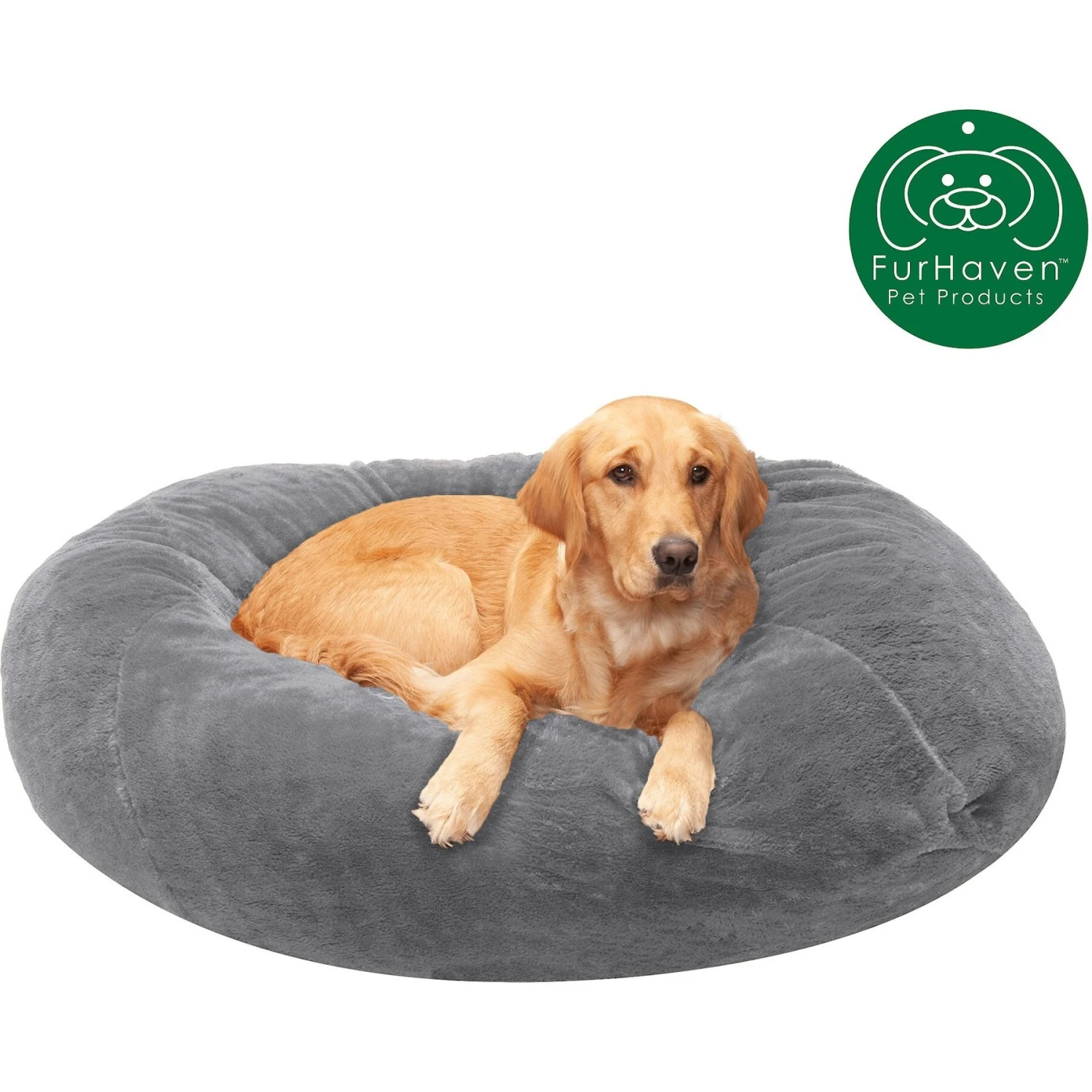 FurHaven Plush Ball Pillow Dog Bed With Removable Cover 4 FurHaven Plush Ball Pillow Dog Bed With Removable Cover - Image 4