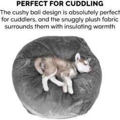 FurHaven Plush Ball Pillow Dog Bed With Removable Cover 16 FurHaven Plush Ball Pillow Dog Bed With Removable Cover -PetSafe Shop Sale 206757 PT7. AC SS1800 V1617150108
