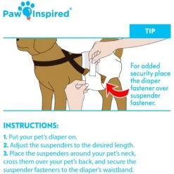 Paw Inspired Dog Diaper Suspenders -PetSafe Shop Sale 208513 PT7. AC SS1800 V1640880101