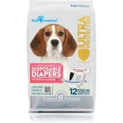 Paw Inspired Disposable Female Dog Diapers