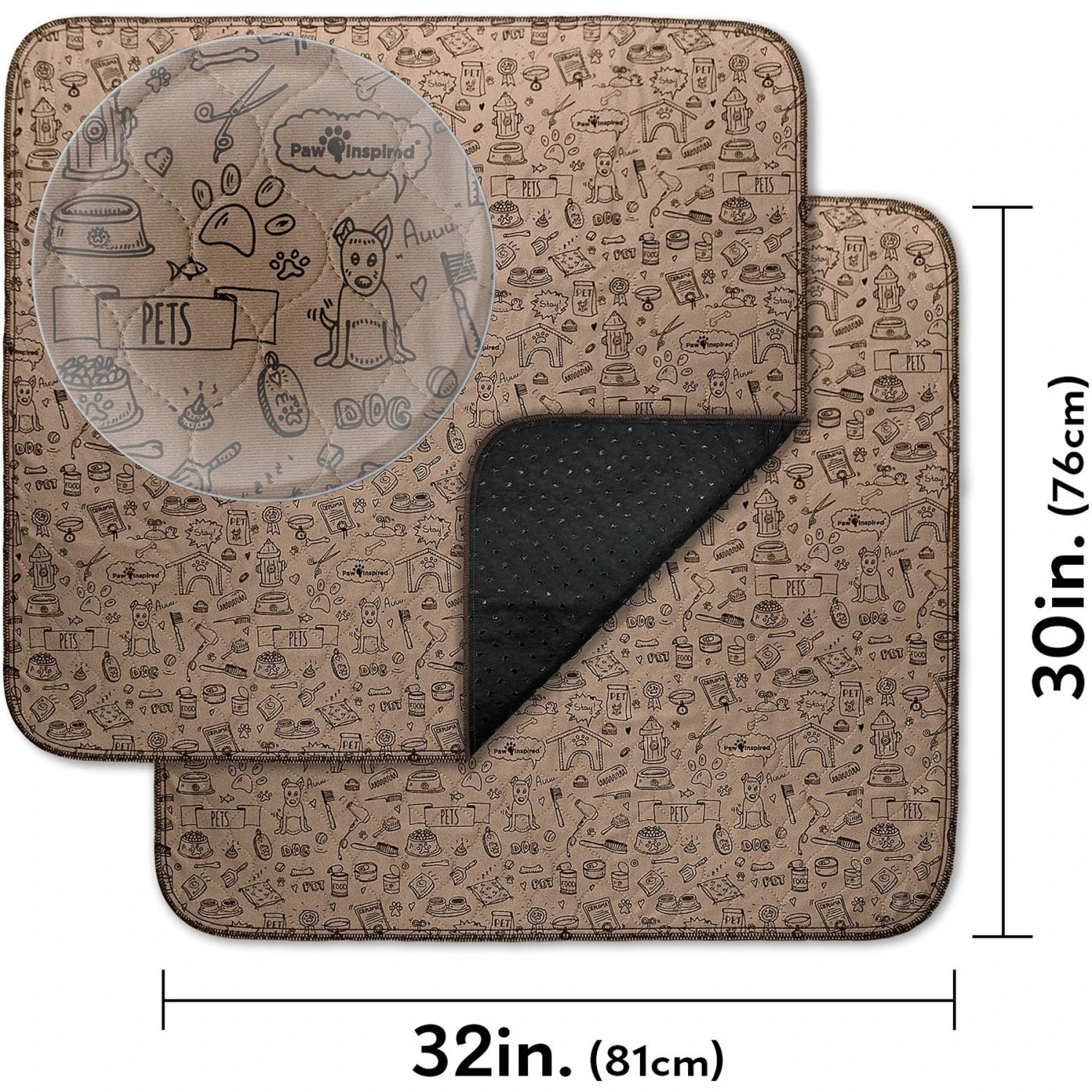 Paw Inspired Washable Dog Pee Pads 2 Paw Inspired Washable Dog Pee Pads - Image 2