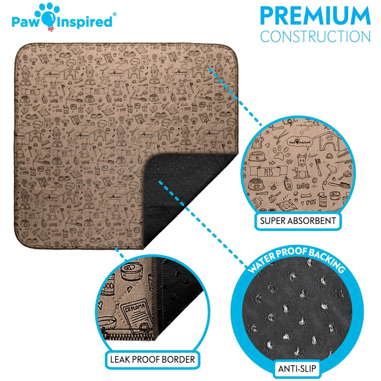 Paw Inspired Washable Dog Pee Pads 4 Paw Inspired Washable Dog Pee Pads - Image 4