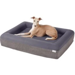 Frisco Orthopedic Rectangular Bolster Cat & Dog Bed W/Removable Cover -PetSafe Shop Sale 210226 PT2. AC SS1800 V1590067655
