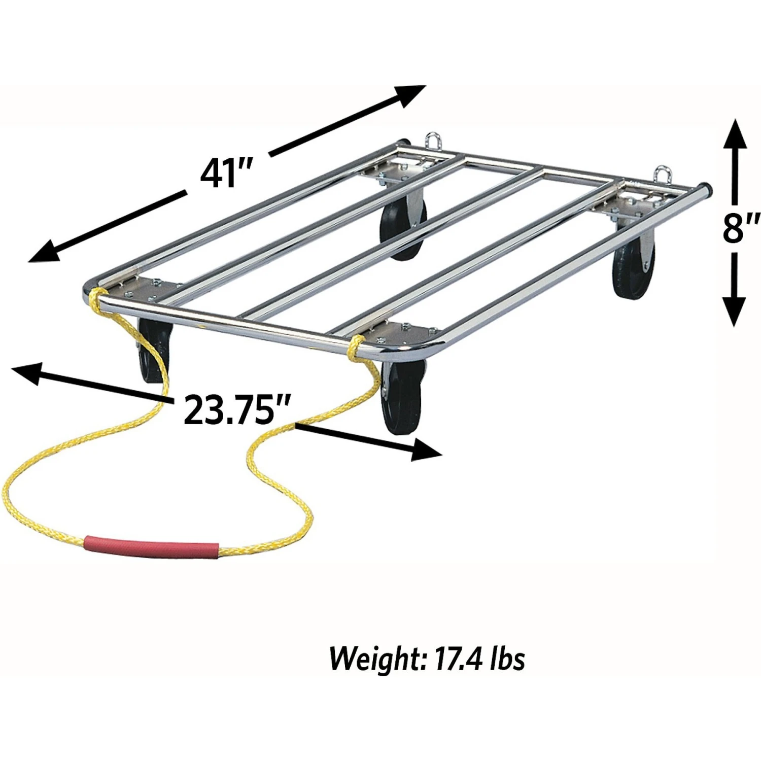 MidWest Tubular Crate Dolly, Silver 2 MidWest Tubular Crate Dolly, Silver - Image 2