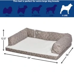 MidWest QuietTime Couture Hampton Orthopedic Bolster Dog Bed With Removable Cover -PetSafe Shop Sale 213014 PT2. AC SS1800 V1576086529