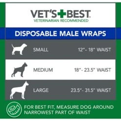 Vet's Best Comfort-Fit Disposable Male Dog Wraps 15 Vet's Best Comfort-Fit Disposable Male Dog Wraps -PetSafe Shop Sale 213065 PT7. AC SS1800 V1575652133
