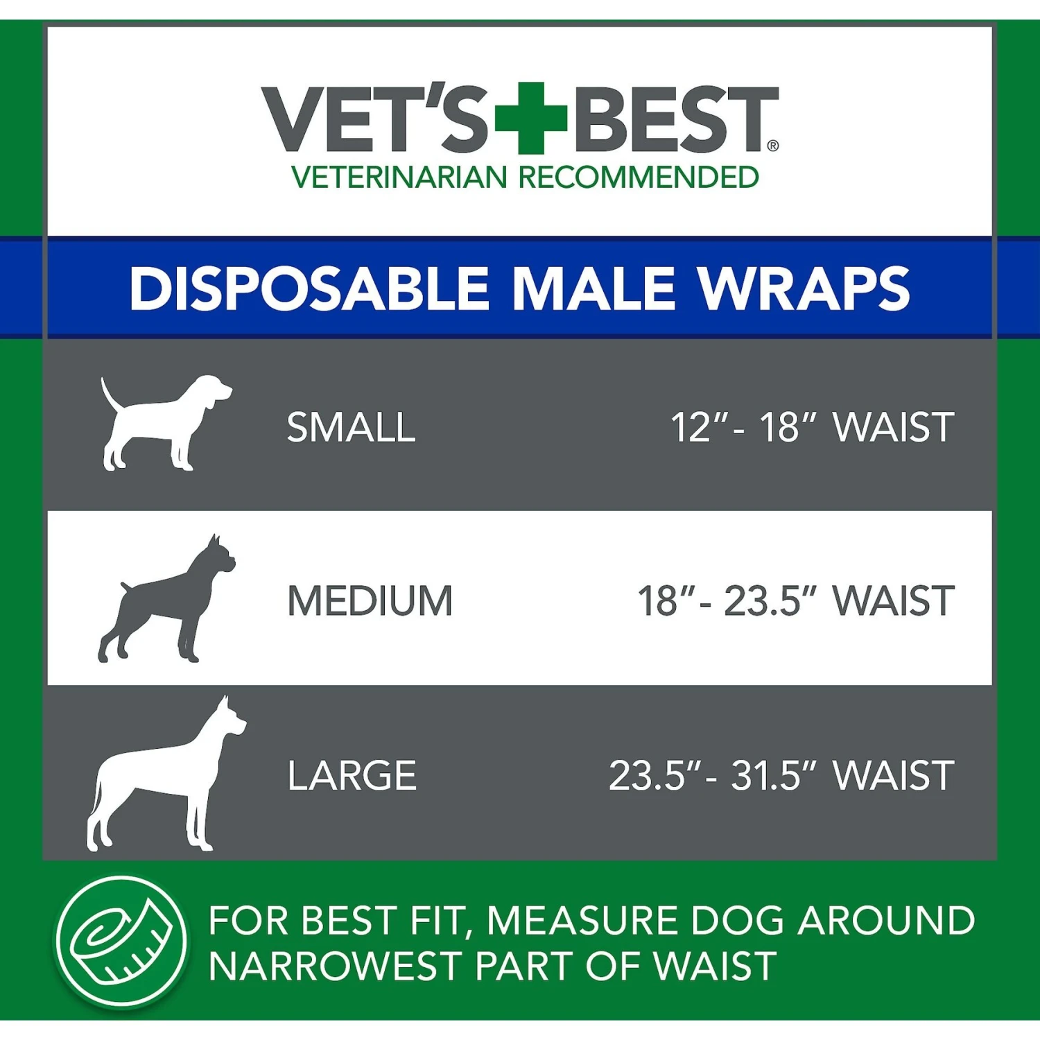 Vet's Best Comfort-Fit Disposable Male Dog Wraps 8 Vet's Best Comfort-Fit Disposable Male Dog Wraps - Image 8