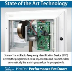 PlexiDor Performance Pet Doors Electronic Door Mounted Dog & Cat Door, Large -PetSafe Shop Sale 218335 PT2. AC SS1800 V1597081897