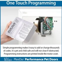 PlexiDor Performance Pet Doors Electronic Door Mounted Dog & Cat Door, Large -PetSafe Shop Sale 218335 PT3. AC SS1800 V1597084876