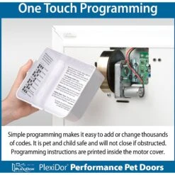 PlexiDor Performance Pet Doors Electronic Automatic Wall Mounted Dog & Cat Door, Large -PetSafe Shop Sale 218338 PT3. AC SS1800 V1597084875
