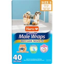 Hartz Disposable Male Dog Wraps With FlashDry Gel Technology