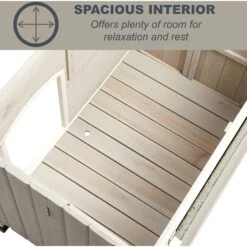 MidWest Eillo Folding Outdoor Wood Dog House, Beige -PetSafe Shop Sale 226370 PT5. AC SS1800 V1583958814