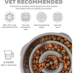 Outward Hound Fun Feeder Drop Dog Bowl, Grey -PetSafe Shop Sale 226744 PT2. AC SS1800 V1694285516