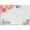 904 Custom Polka Dot Floral Personalized Dog & Cat Placemat