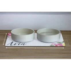 904 Custom Polka Dot Floral Personalized Dog & Cat Placemat -PetSafe Shop Sale 230926 PT2. AC SS1800 V1636413113