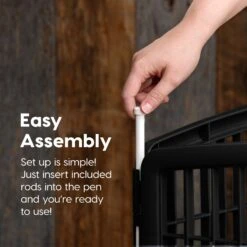 IRIS USA 8-Panel Dog Exercise Playpen, 34-in, Black -PetSafe Shop Sale 231622 PT2. AC SS1800 V1680787486