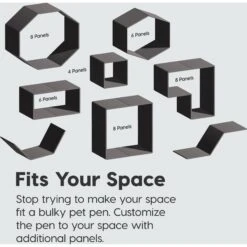 IRIS USA 8-Panel Dog Exercise Playpen, 34-in, Black -PetSafe Shop Sale 231622 PT4. AC SS1800 V1680812030