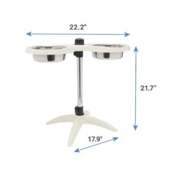 Frisco Adjustable Stainless Steel Double Elevated Dog Bowls -PetSafe Shop Sale 232097 PT6. AC SS1800 V1605747106