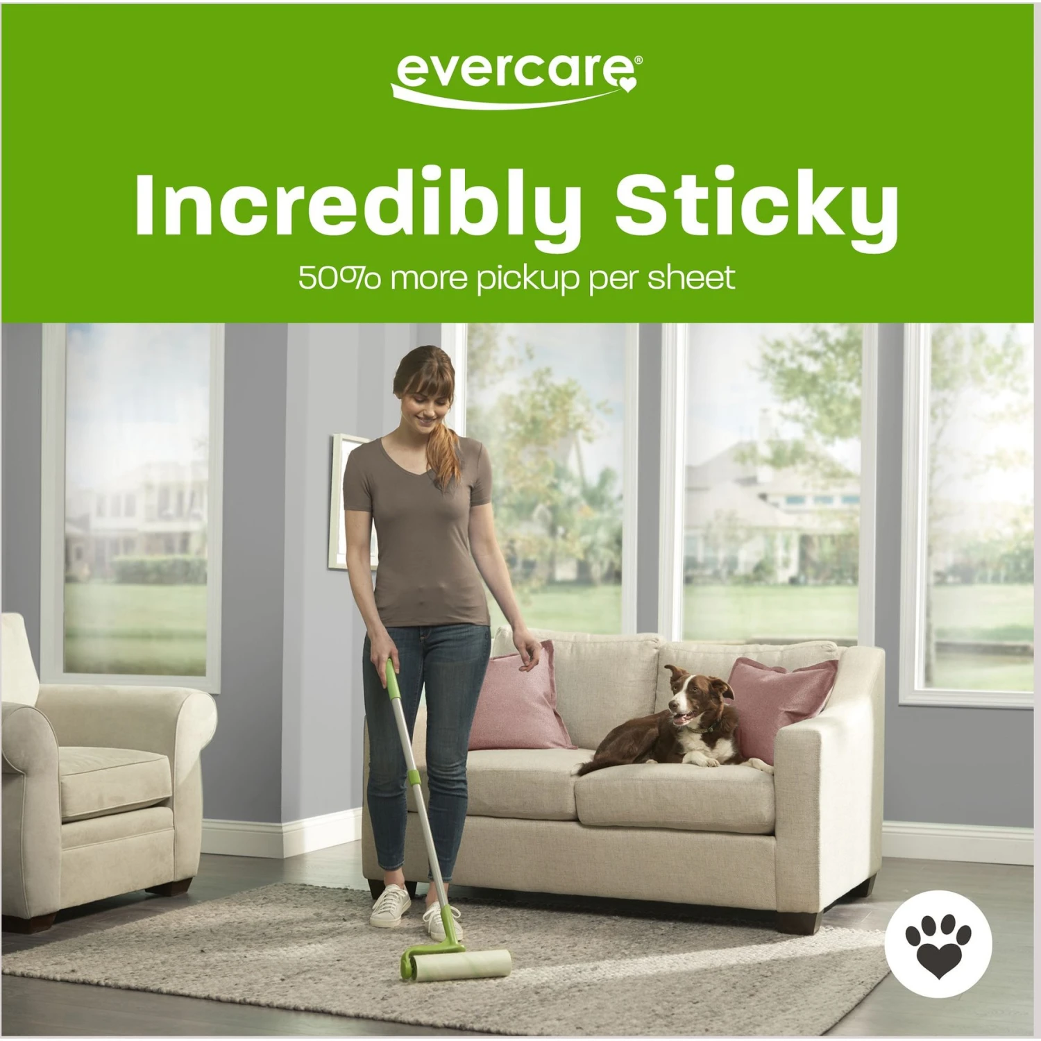 Evercare Pet Plus Mega Extreme Stick Large Surface Pet Lint Roller, 25 Sheets 3 Evercare Pet Plus Mega Extreme Stick Large Surface Pet Lint Roller, 25 Sheets - Image 3