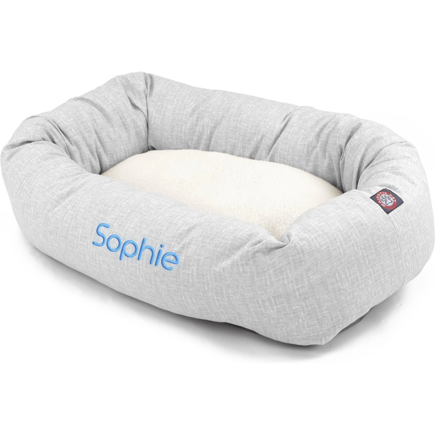 Majestic Pet Palette Heathered Sherpa Personalized Bagel Cat & Dog Bed 2 Majestic Pet Palette Heathered Sherpa Personalized Bagel Cat & Dog Bed - Image 2