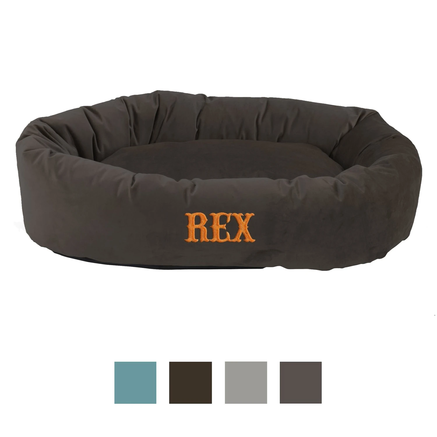 Majestic Pet Velvet Personalized Bagel Cat & Dog Bed 1 Majestic Pet Velvet Personalized Bagel Cat & Dog Bed