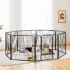 Yaheetech 8-Panel Dog Exercise Pen, Black