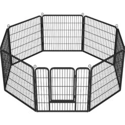Yaheetech 8-Panel Dog Exercise Pen, Black -PetSafe Shop Sale 242638 PT2. AC SS1800 V1687374463