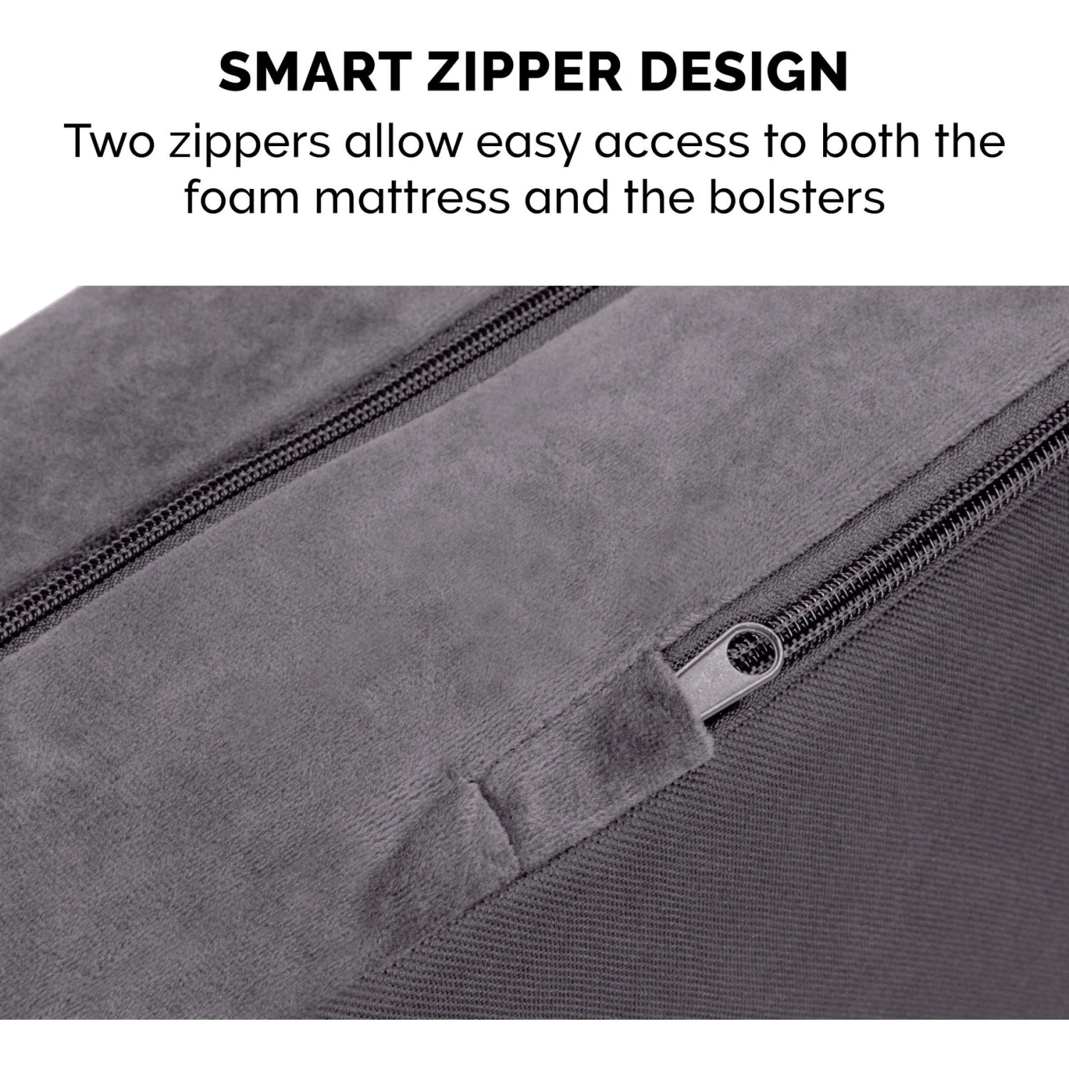 FurHaven Plush Deluxe Chaise Orthopedic Cat & Dog Bed With Removable Cover 8 FurHaven Plush Deluxe Chaise Orthopedic Cat & Dog Bed With Removable Cover - Image 8