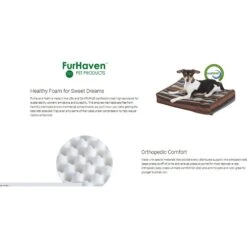 FurHaven Orthopedic Plush & Suede Sofa Dog & Cat Bed & Blanket, Gray, Large -PetSafe Shop Sale 242797 PT8. AC SS1800 V1598309870