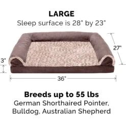 FurHaven Faux Fur & Suede Orthopedic Sofa Dog & Cat Bed -PetSafe Shop Sale 244385 PT4. AC SS1800 V1667227203