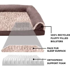 FurHaven Faux Fur & Suede Orthopedic Sofa Dog & Cat Bed -PetSafe Shop Sale 244385 PT5. AC SS1800 V1611070512