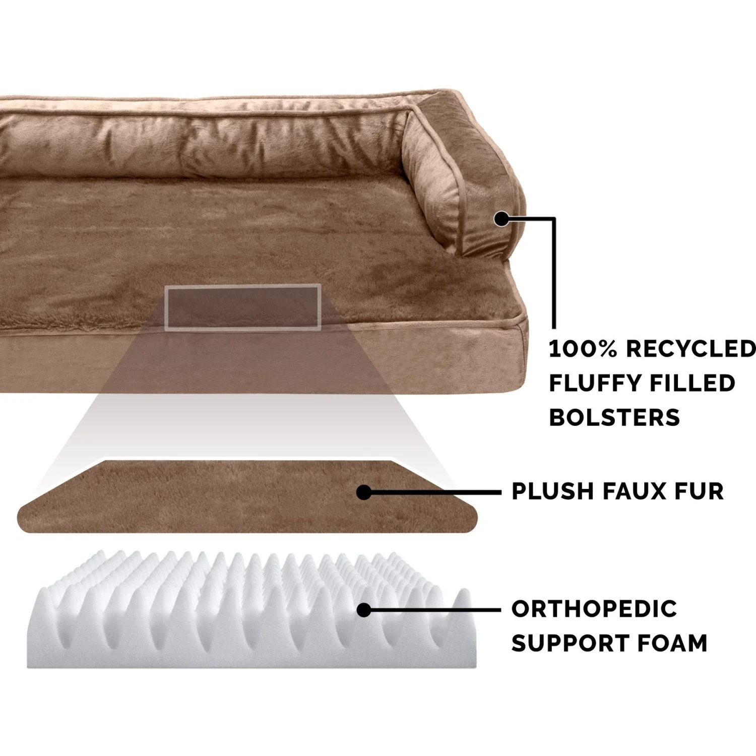 FurHaven Plush & Velvet Orthopedic Comfy Couch Dog & Cat Bed 7 FurHaven Plush & Velvet Orthopedic Comfy Couch Dog & Cat Bed - Image 7