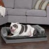 FurHaven Plush & Velvet Cooling Gel Comfy Couch Dog & Cat Bed