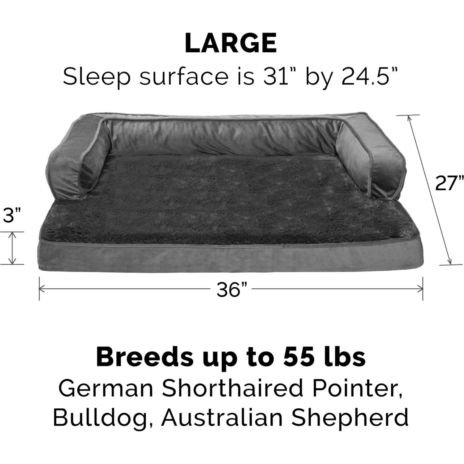 FurHaven Plush & Velvet Cooling Gel Comfy Couch Dog & Cat Bed 5 FurHaven Plush & Velvet Cooling Gel Comfy Couch Dog & Cat Bed - Image 5