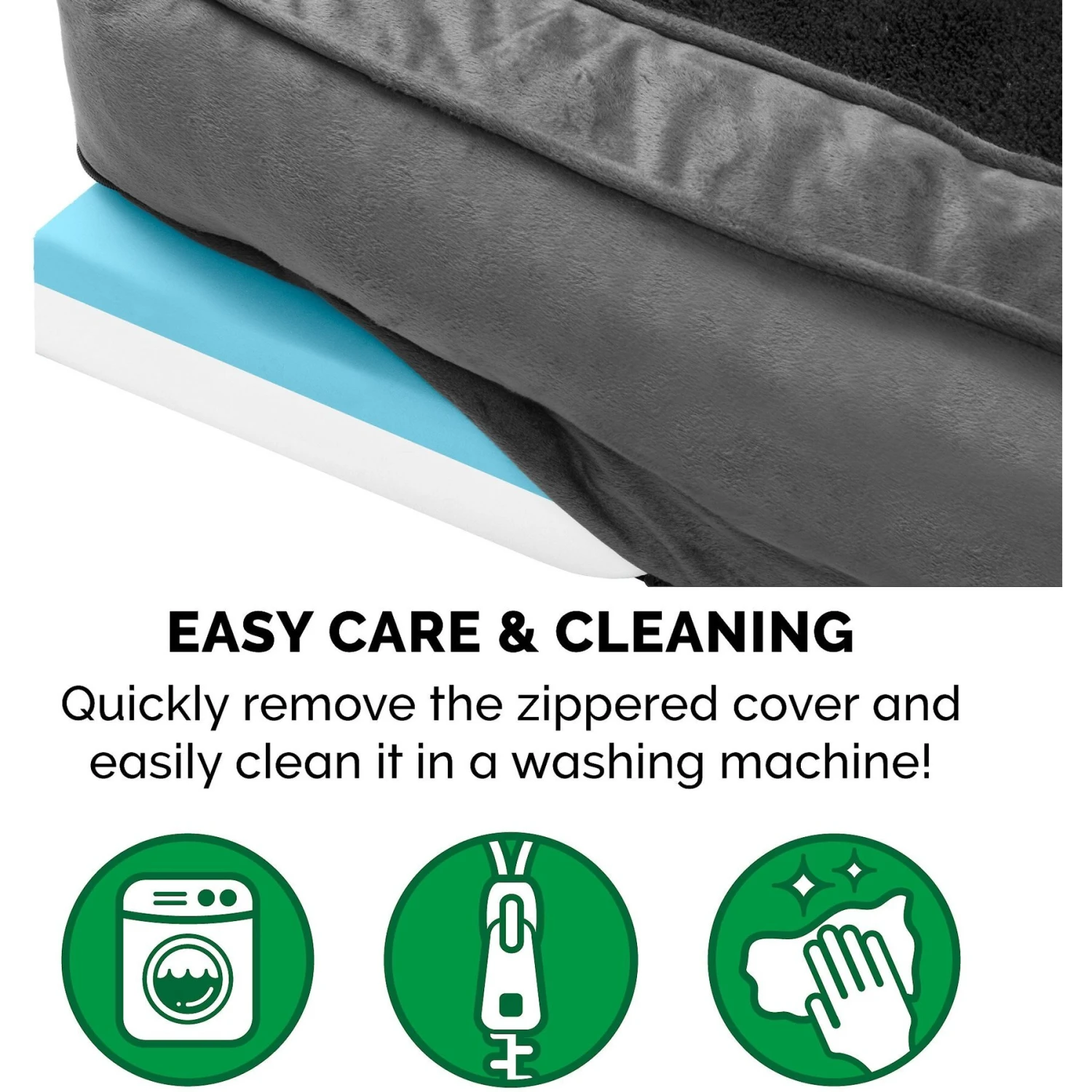 FurHaven Plush & Velvet Cooling Gel Comfy Couch Dog & Cat Bed 8 FurHaven Plush & Velvet Cooling Gel Comfy Couch Dog & Cat Bed - Image 8