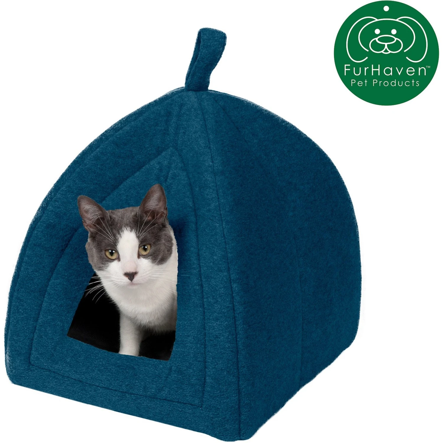 FurHaven Calming Fleece Covered Dog & Cat Bed 4 FurHaven Calming Fleece Covered Dog & Cat Bed - Image 4