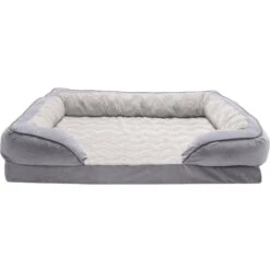 FurHaven Velvet Waves Perfect Comfort Cooling Gel Bolster Cat & Dog Bed With Removable Cover -PetSafe Shop Sale 244658 PT2. AC SS1800 V1602831673