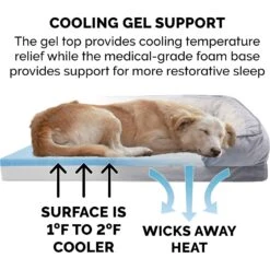 FurHaven Velvet Waves Perfect Comfort Cooling Gel Bolster Cat & Dog Bed With Removable Cover -PetSafe Shop Sale 244658 PT6. AC SS1800 V1602847890