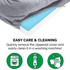 FurHaven Velvet Waves Perfect Comfort Cooling Gel Bolster Cat & Dog Bed With Removable Cover -PetSafe Shop Sale 244658 PT7. AC SS1800 V1602830184