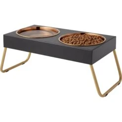 Frisco Copper Stainless Steel Elevated Foldable Double Dog & Cat Bowls -PetSafe Shop Sale 253060 PT3. AC SS1800 V1616594251