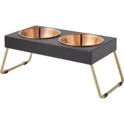 Frisco Copper Stainless Steel Elevated Foldable Double Dog & Cat Bowls -PetSafe Shop Sale 253060 PT6. AC SS1800 V1616595426