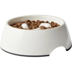 Frisco Melamine Slow Feed Dog & Cat Bowl With Gold Trim -PetSafe Shop Sale 253066 PT3. AC SS1800 V1616597851