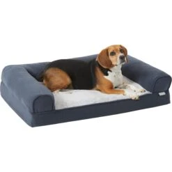 Frisco Faux Felt Orthopedic Sofa Bolster Dog Bed W/Removable Cover -PetSafe Shop Sale 255183 PT2. AC SS1800 V1657656395