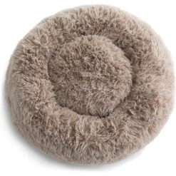 Brindle Donut Cuddler Dog & Cat Bed, Tan -PetSafe Shop Sale 256160 PT4. AC SS1800 V1602119458